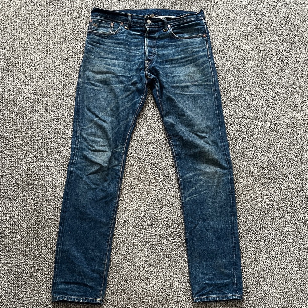 RRL Ralph Lauren slim narrow selvage jeans